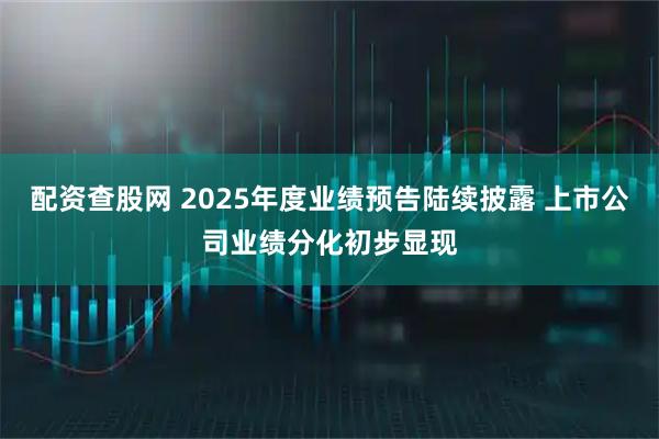 配资查股网 2025年度业绩预告陆续披露 上市公司业绩分化初步显现